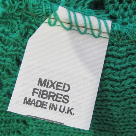 NEW Green Lace Knit Open Front Cardigan Shrug L - Picture 5 of 5